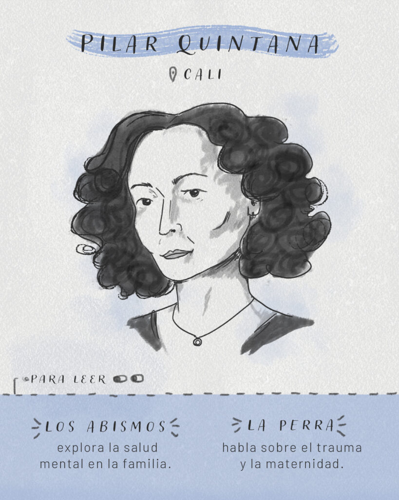 ilustracion-digital-pilar-quintana-retrato Ilustración digital para editorial de la escritora colombiana Pilar Quintana. Retrato en escala de grises y trazos de pincel.